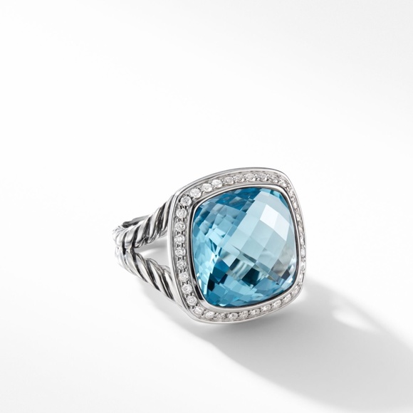 David Yurman The Albion Collection Blue Topaz,13.50 carat weight Pave’ Diamonds. - Picture 3 of 6